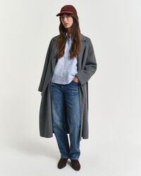 Klassieke Oxford-blouse met ruche