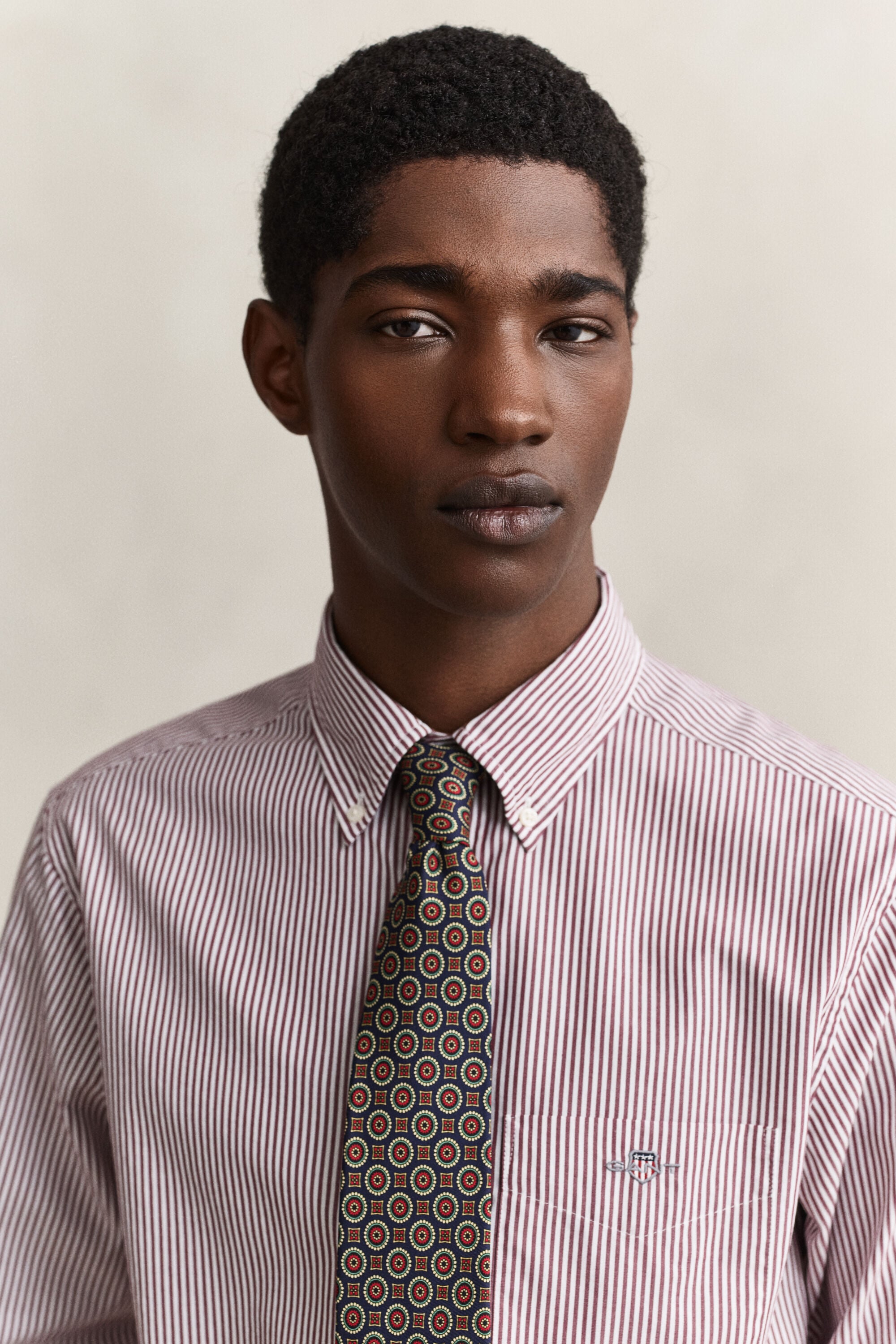 Classic Regular gestreept poplin overhemd