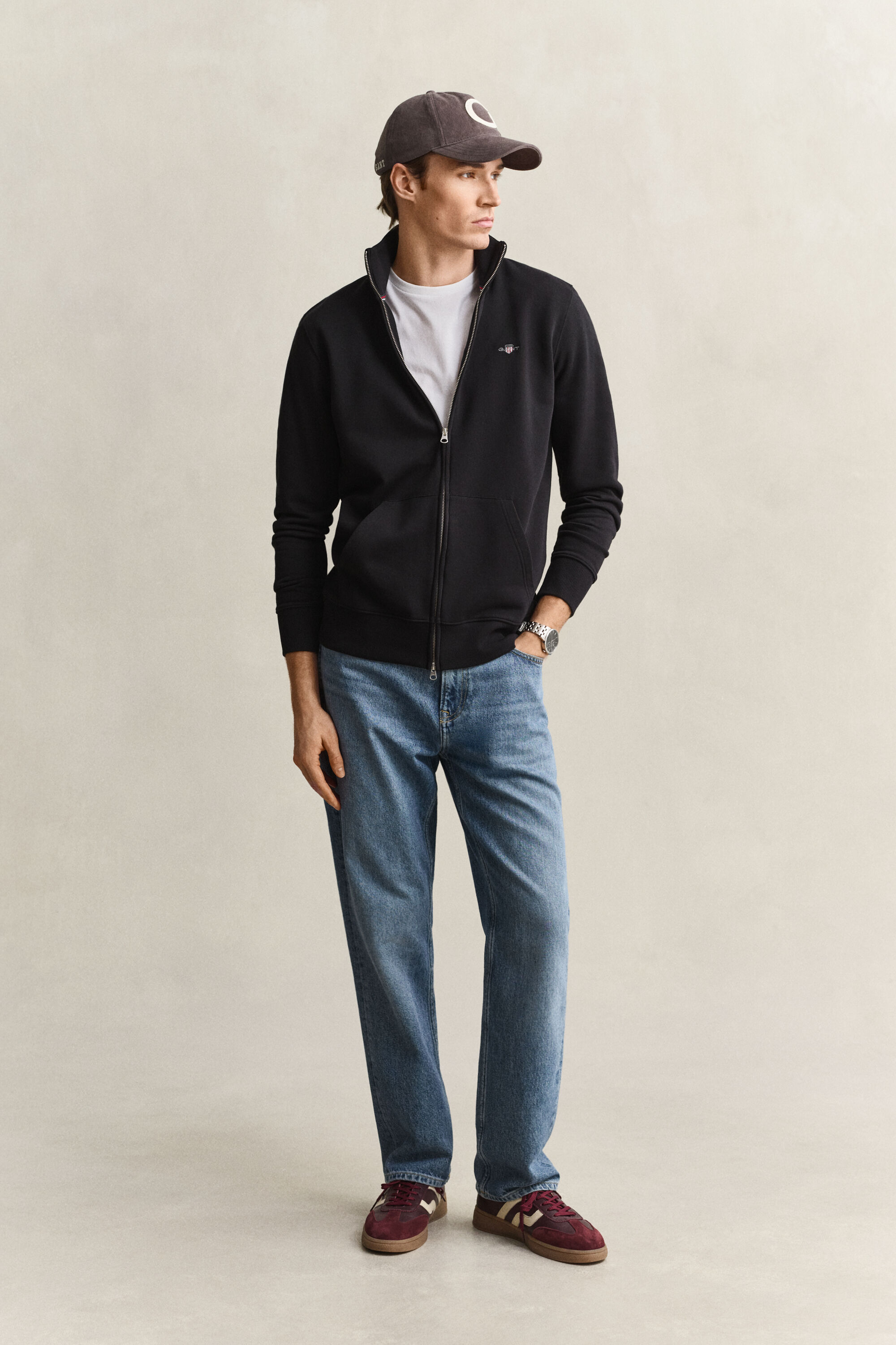 Shield sweatshirt met ritssluiting