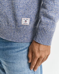 Trui met ronde hals van mouliné wolmix