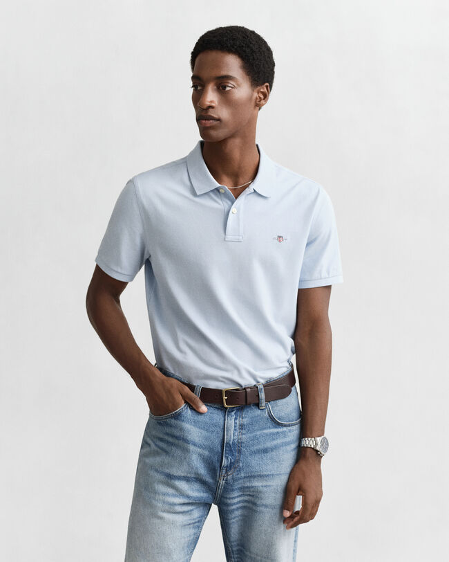 Regular Fit Shield piqué poloshirt
