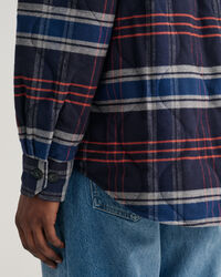 Doorgestikt flanellen overshirt