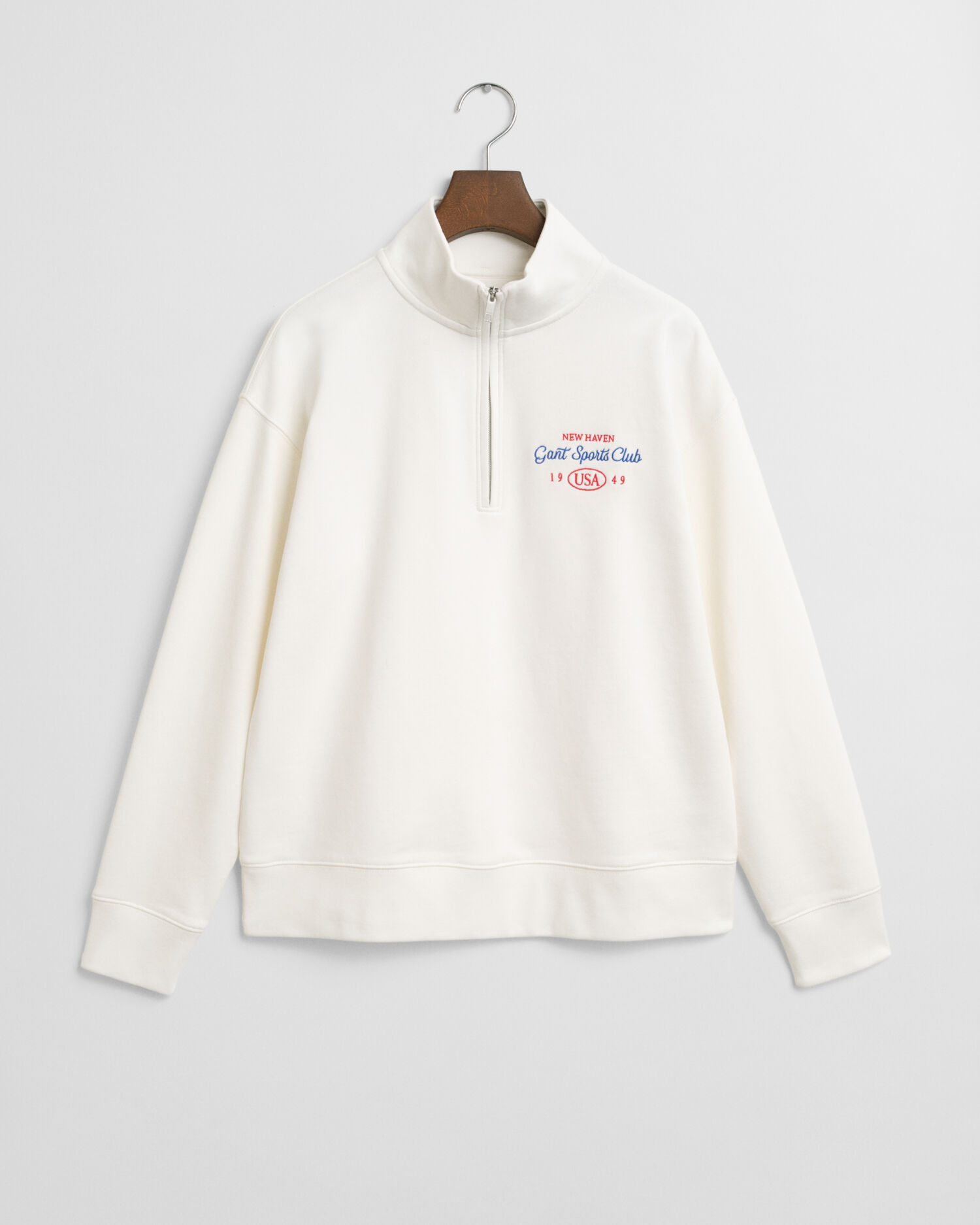 Graphic sweatshirt met korte rits