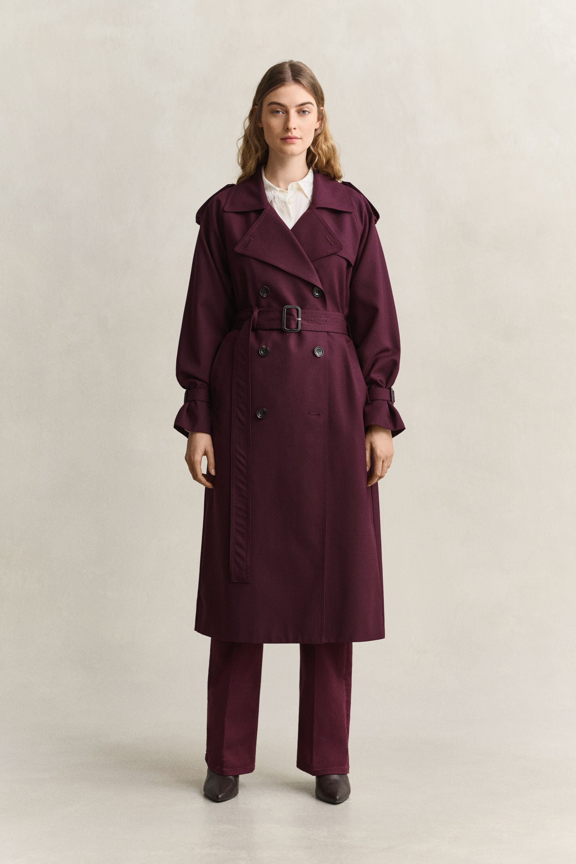 Trenchcoat van wolmix
