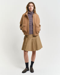 Gestreepte coltrui met rib en lange mouwen