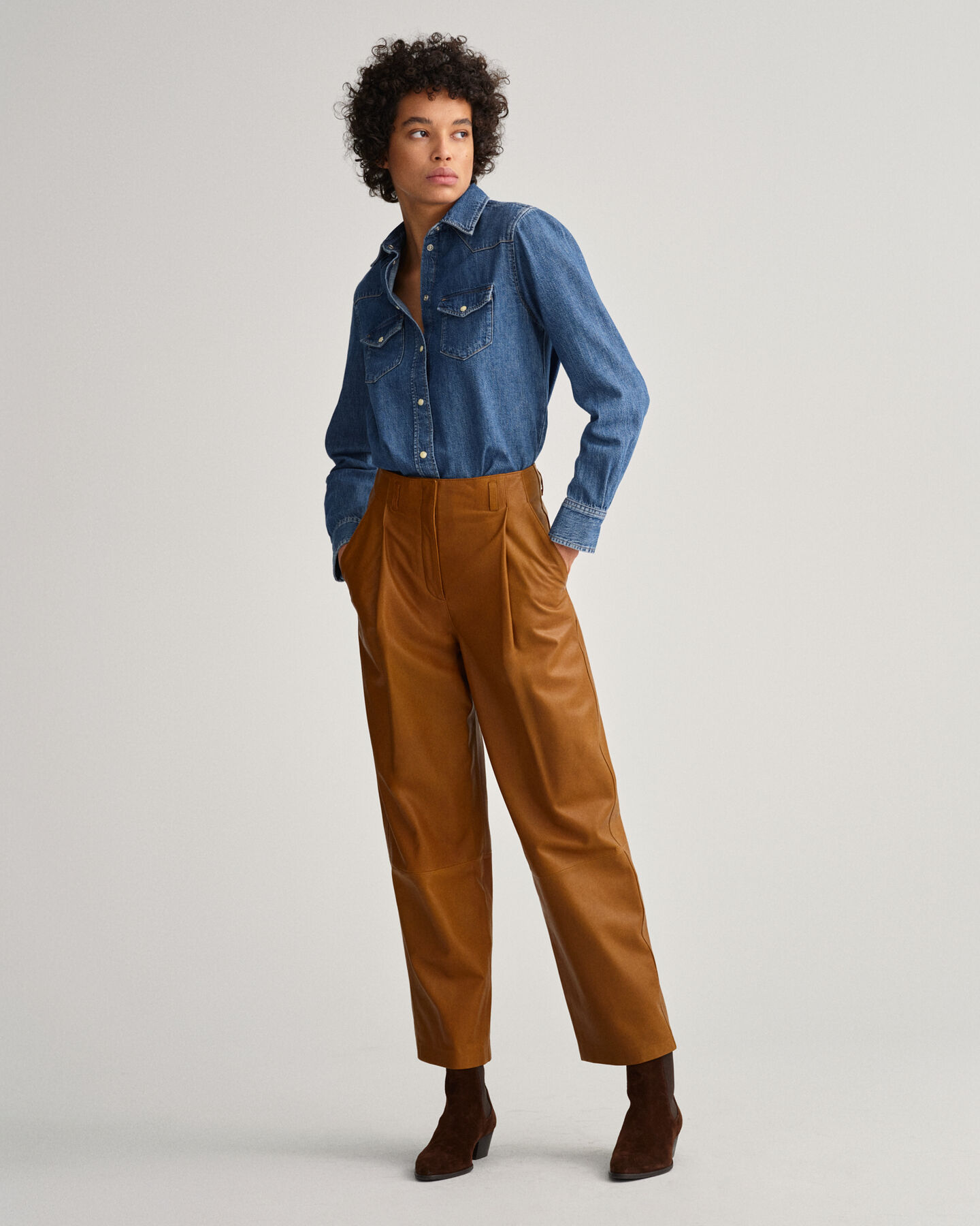 Regular Fit denim overhemd