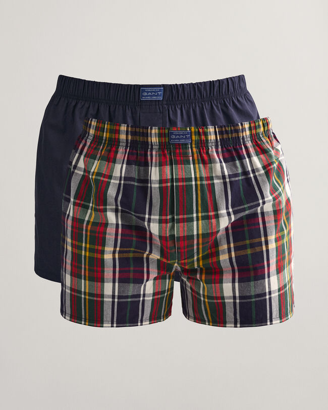 Set van twee boxershorts met bedekt elastiek in cadeauverpakking