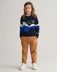 Kids Alpine jacquard trui met ronde hals