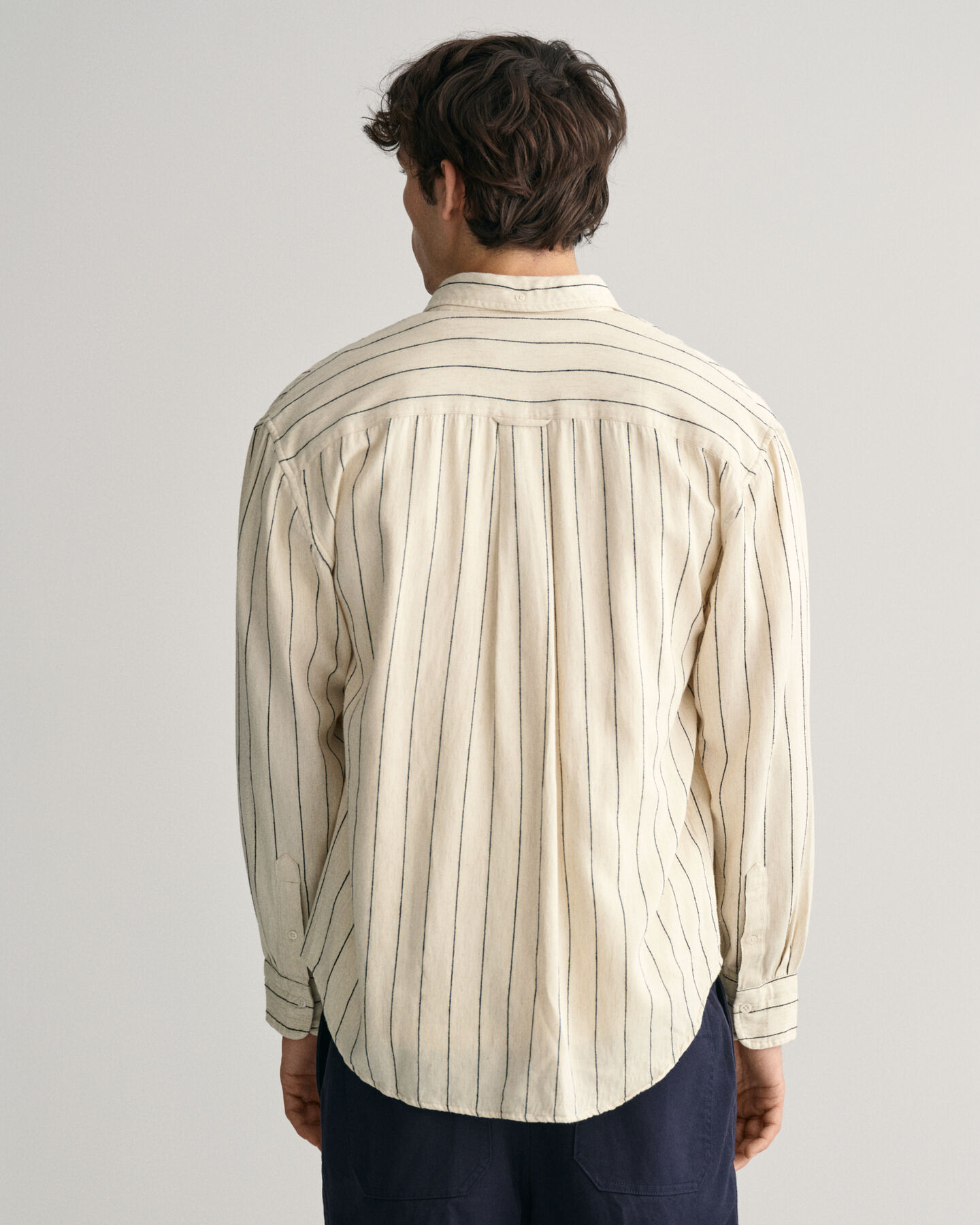 Relaxed Fit Slub Striped overhemd