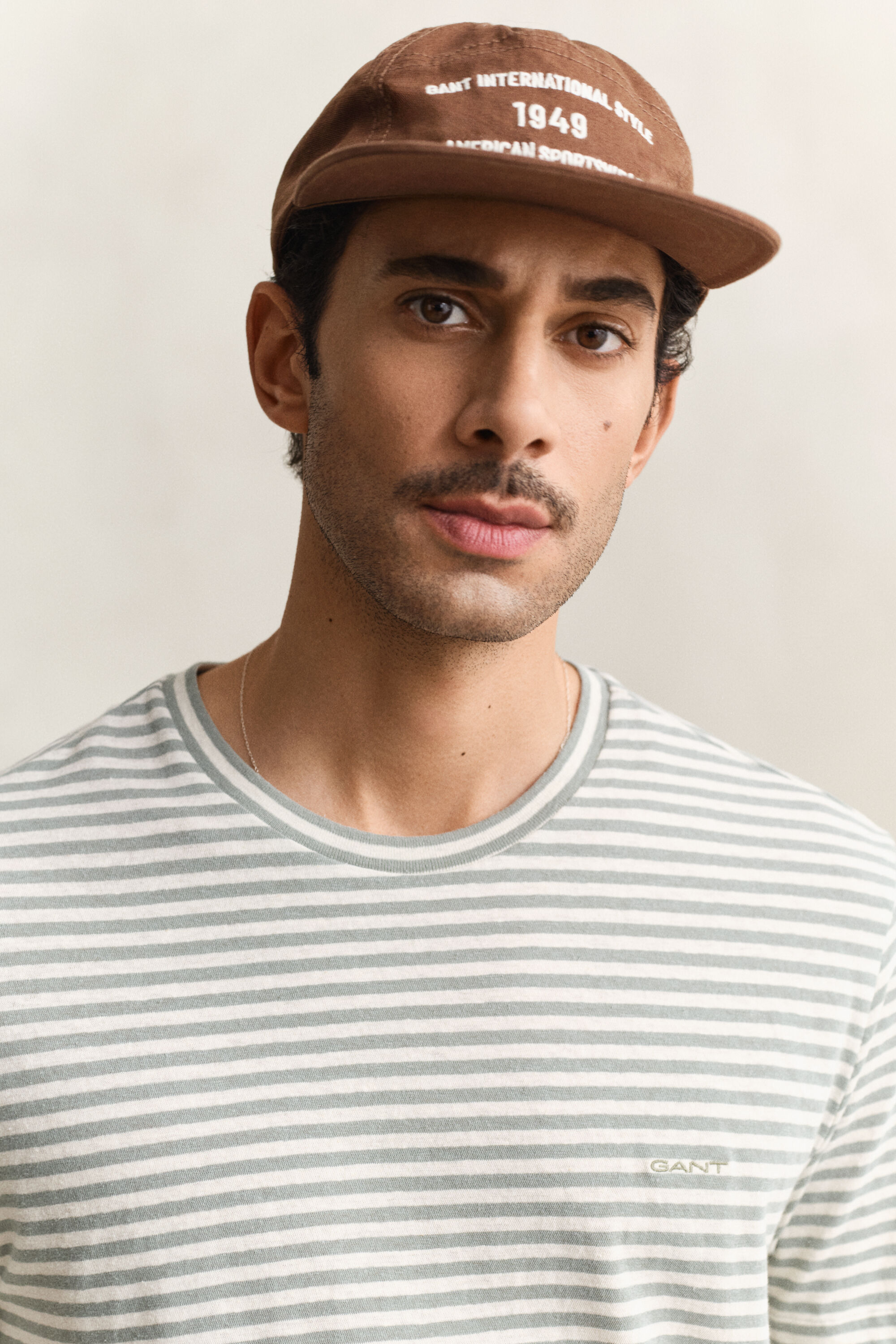 Gestreept T-shirt van katoen en linnen