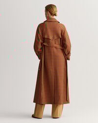 Geruite trenchcoat
