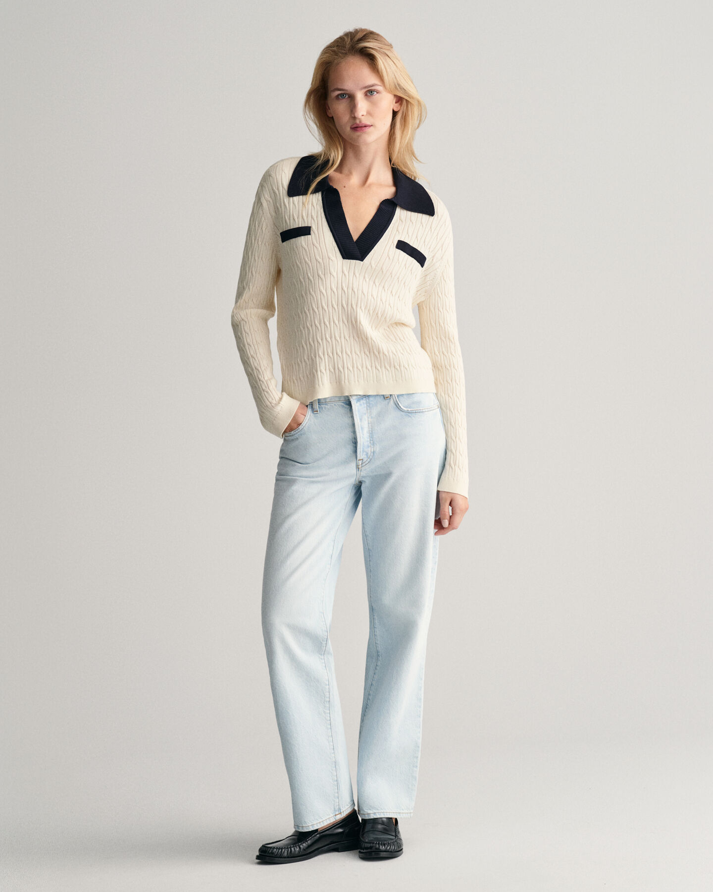 Kabelgebreide polotrui