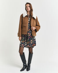 Overhemdjurk met bloemenprint van viscose