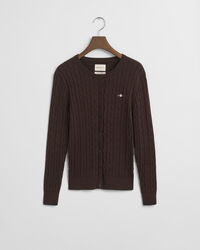 Kabelgebreid vest van stretchkatoen