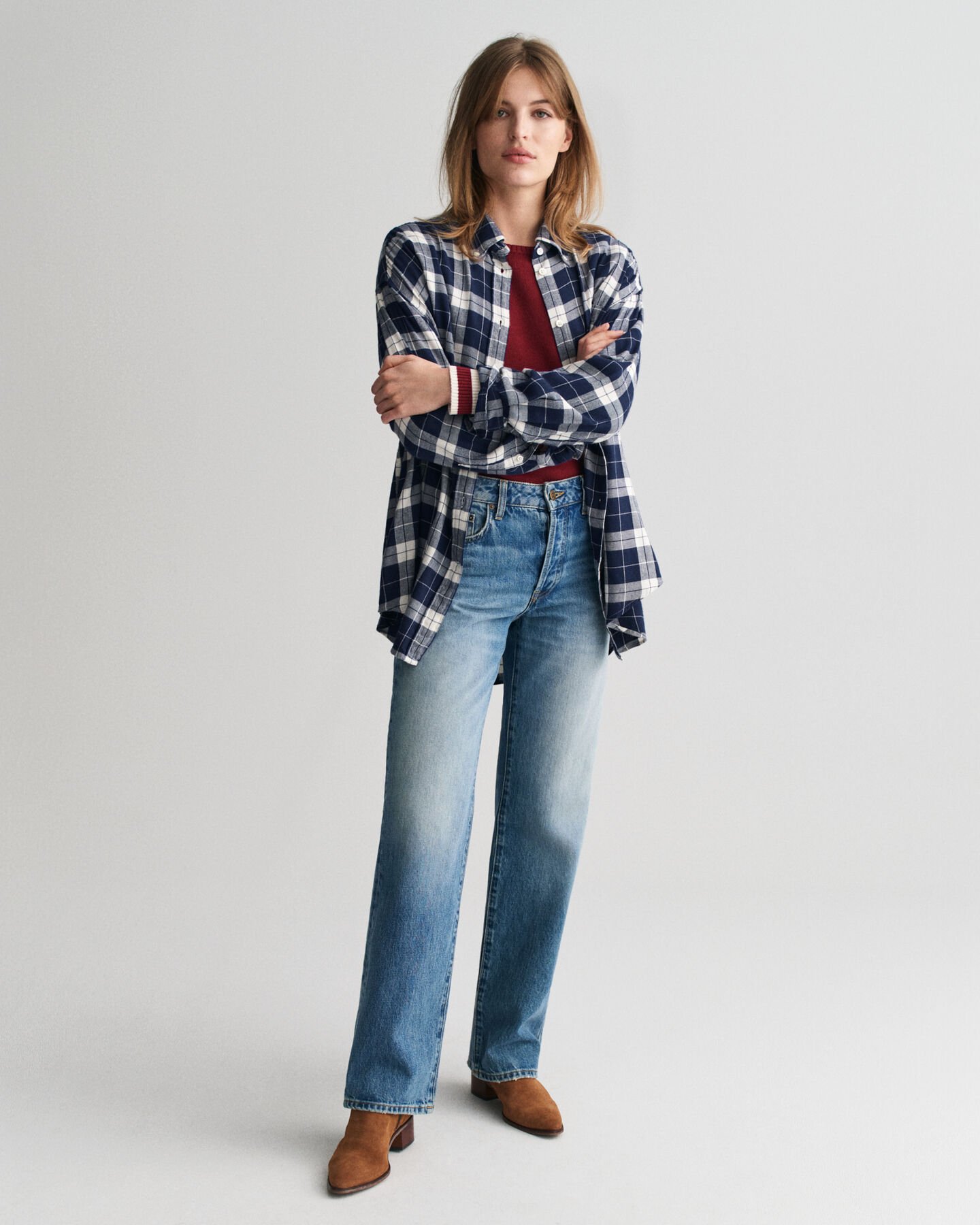 Oversized geruit flanellen overhemd