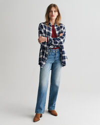 Oversized geruit flanellen overhemd