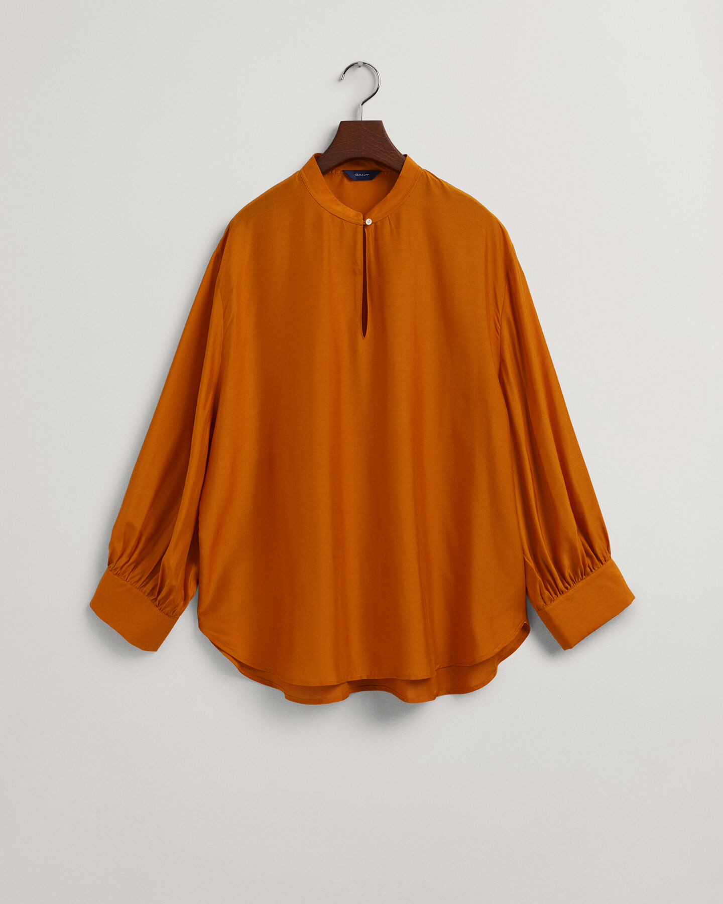 Popover blouse van lyocell en zijde