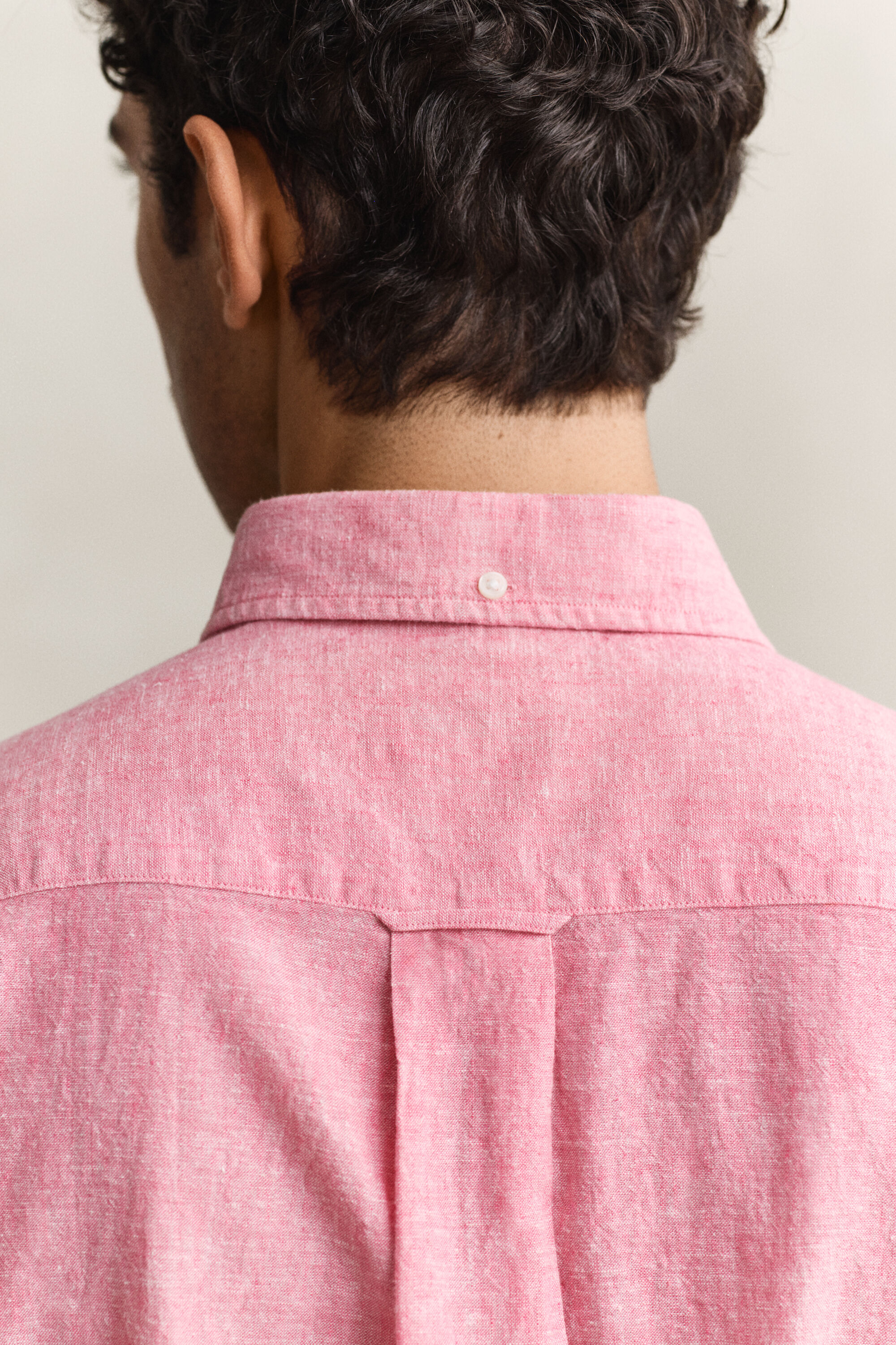 Overoverhemd met korte mouwen van linnenmix