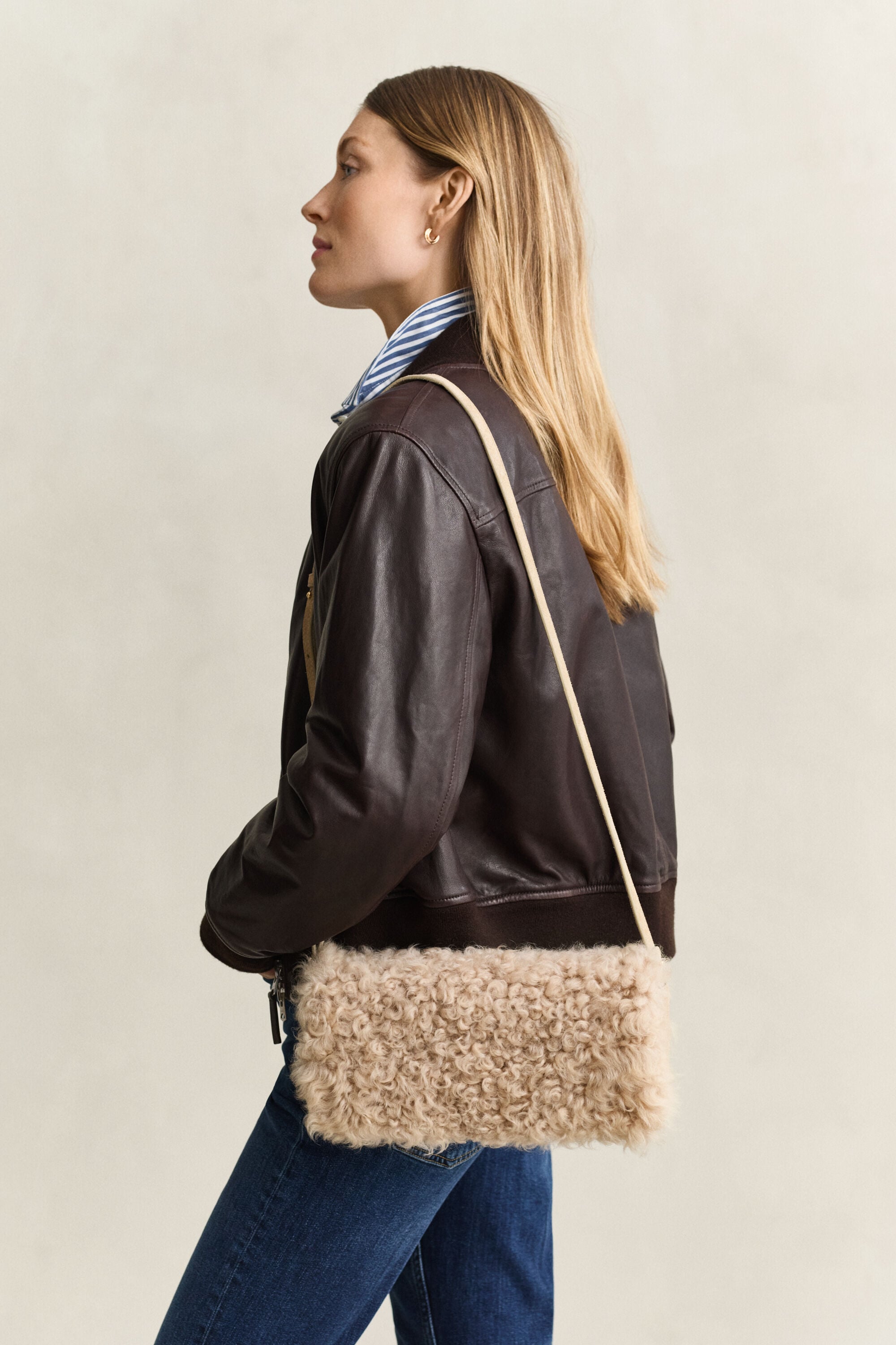 Clutch met lamsvacht