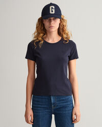 Top van stretchkatoen