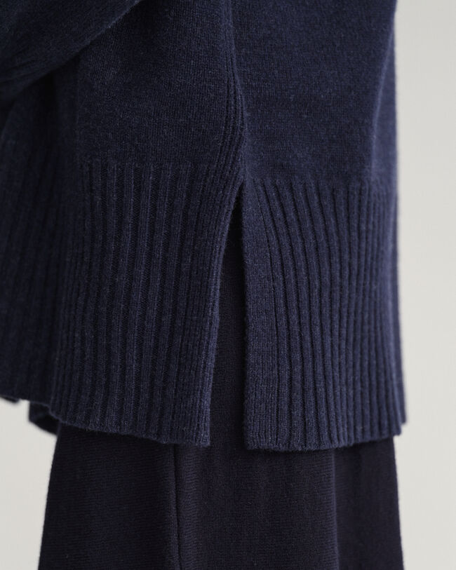 Lounge sweater met rolkraag