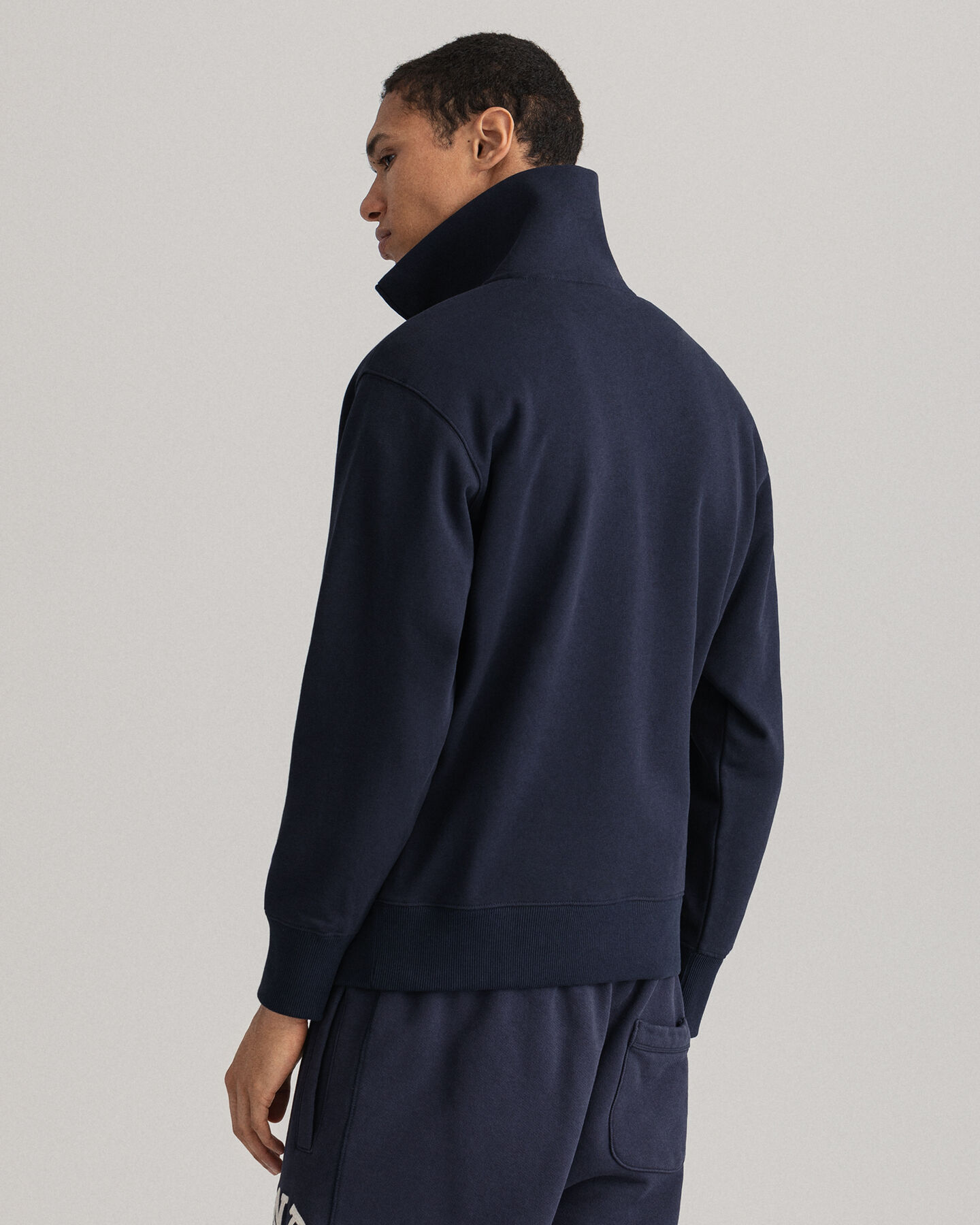 Retro Flag sweater met korte rits