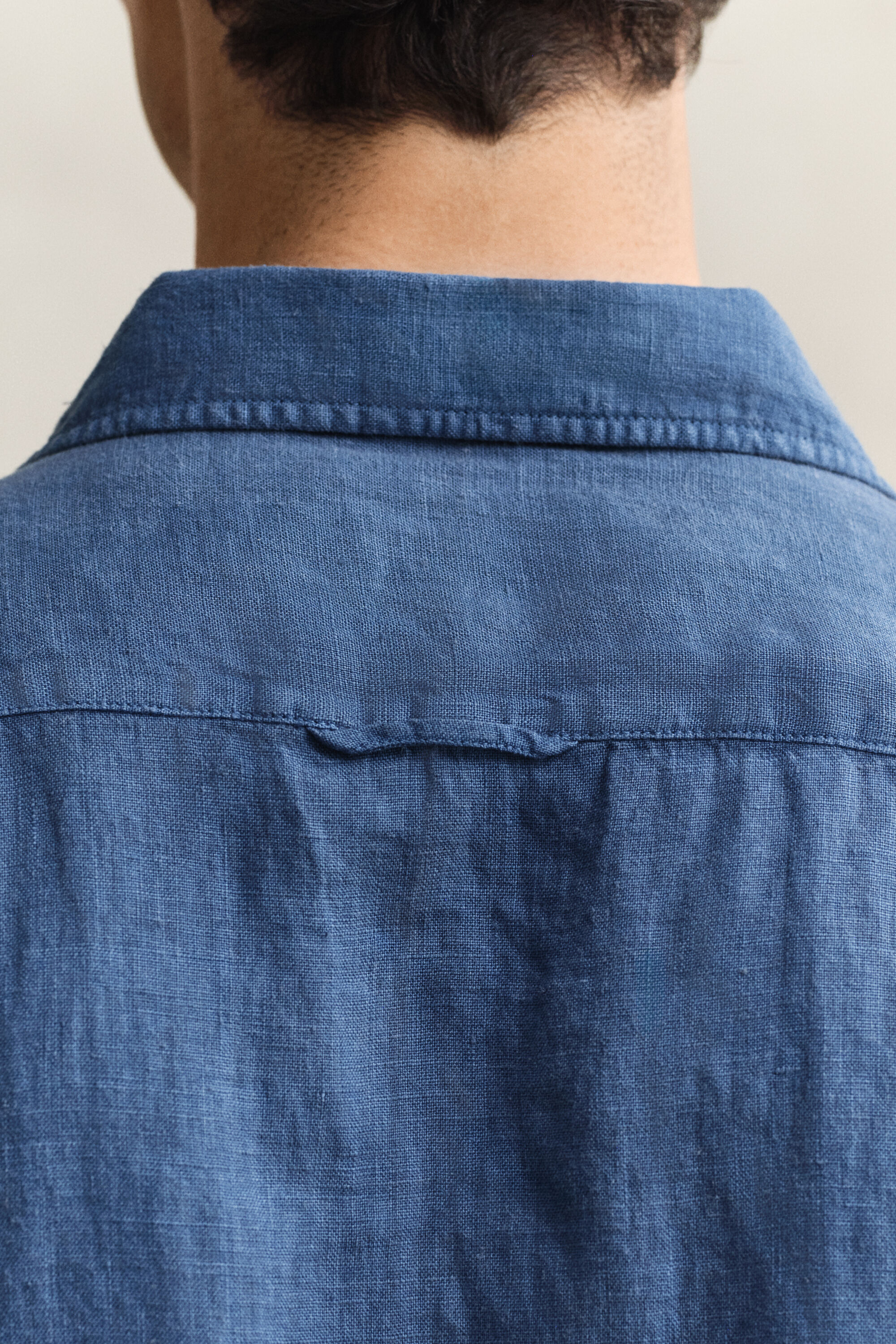 Linnen overoverhemd met korte mouwen