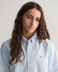 Teens Oxford-overhemd met korte mouwen