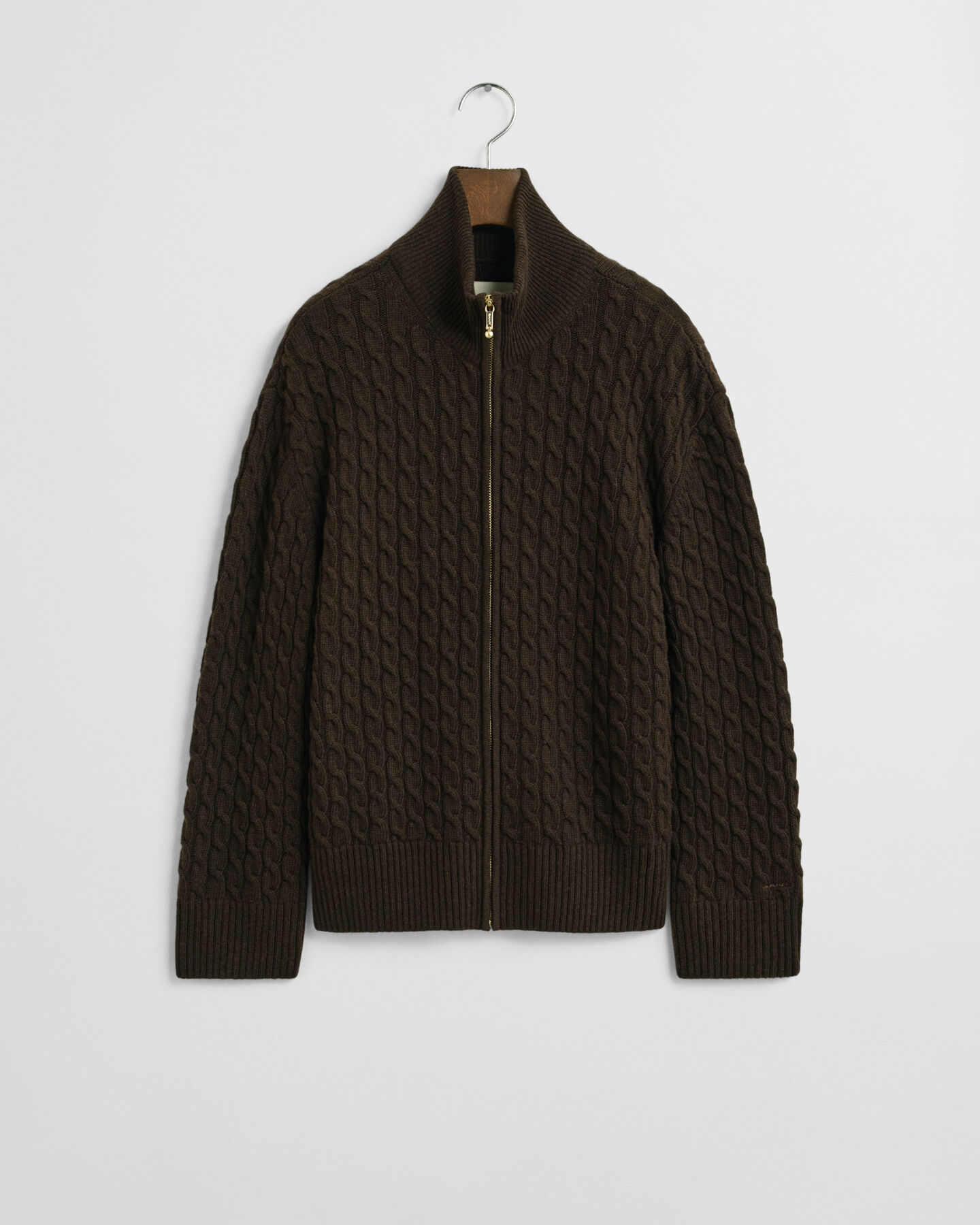 Kabelgebreid vest met rits