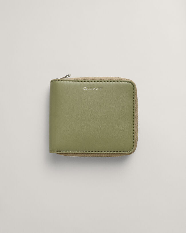 Leren portemonnee met rits