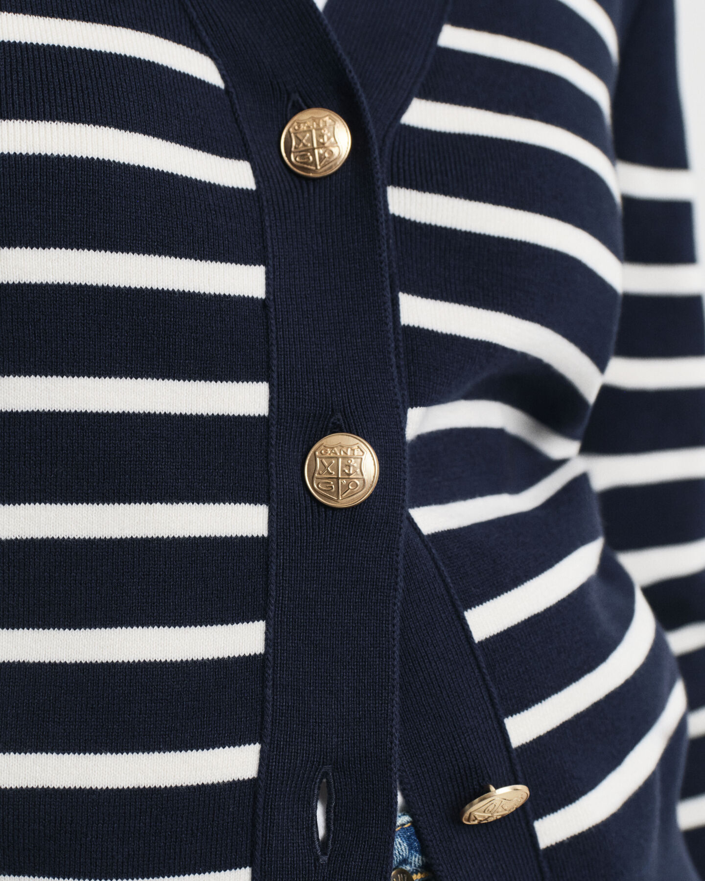 Katoenen vest met strepen