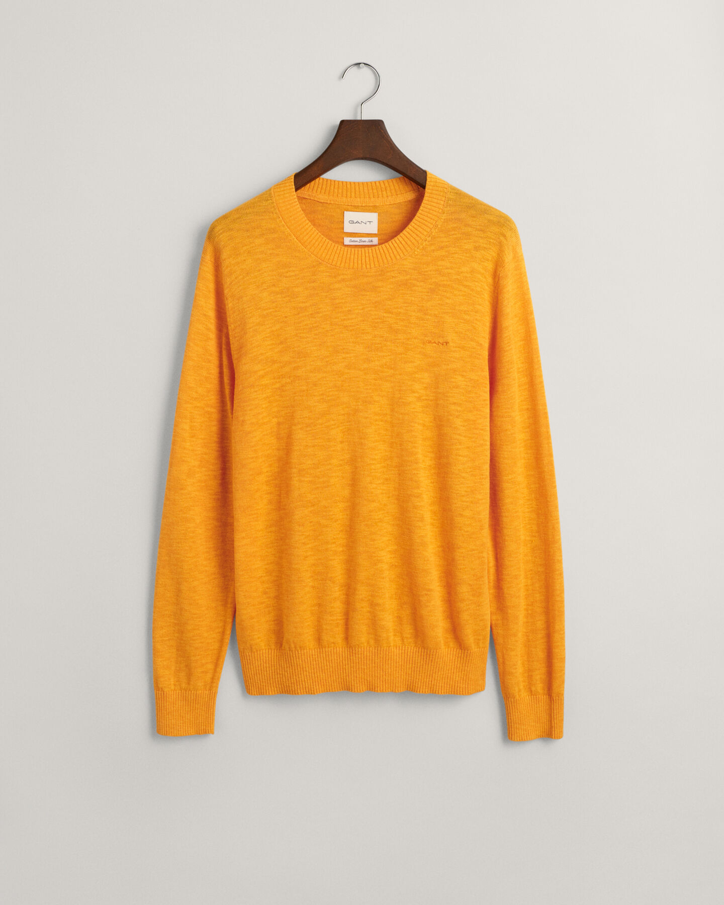 Sweater met ronde hals van katoen en linnen