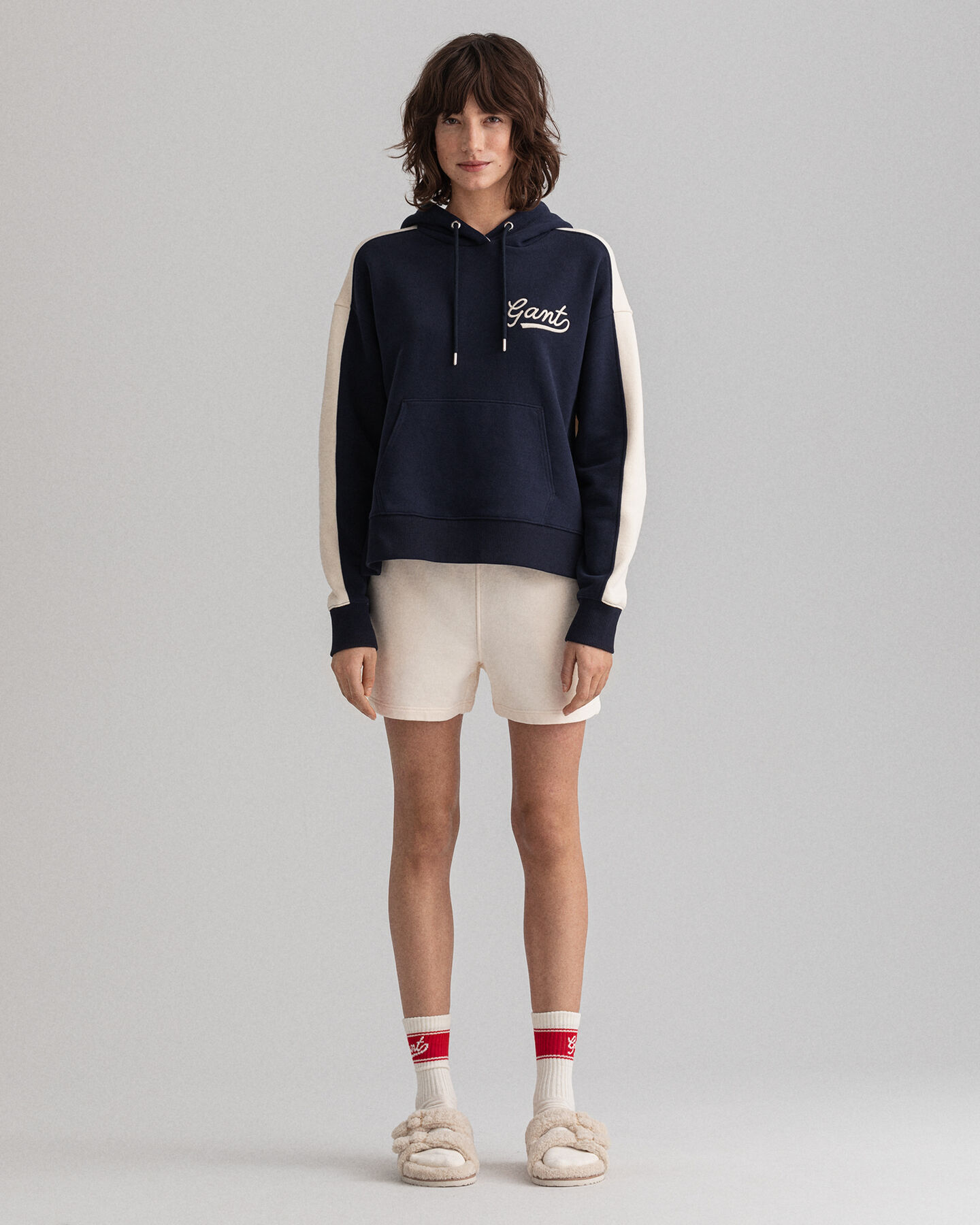 Hoodie met kleurblok