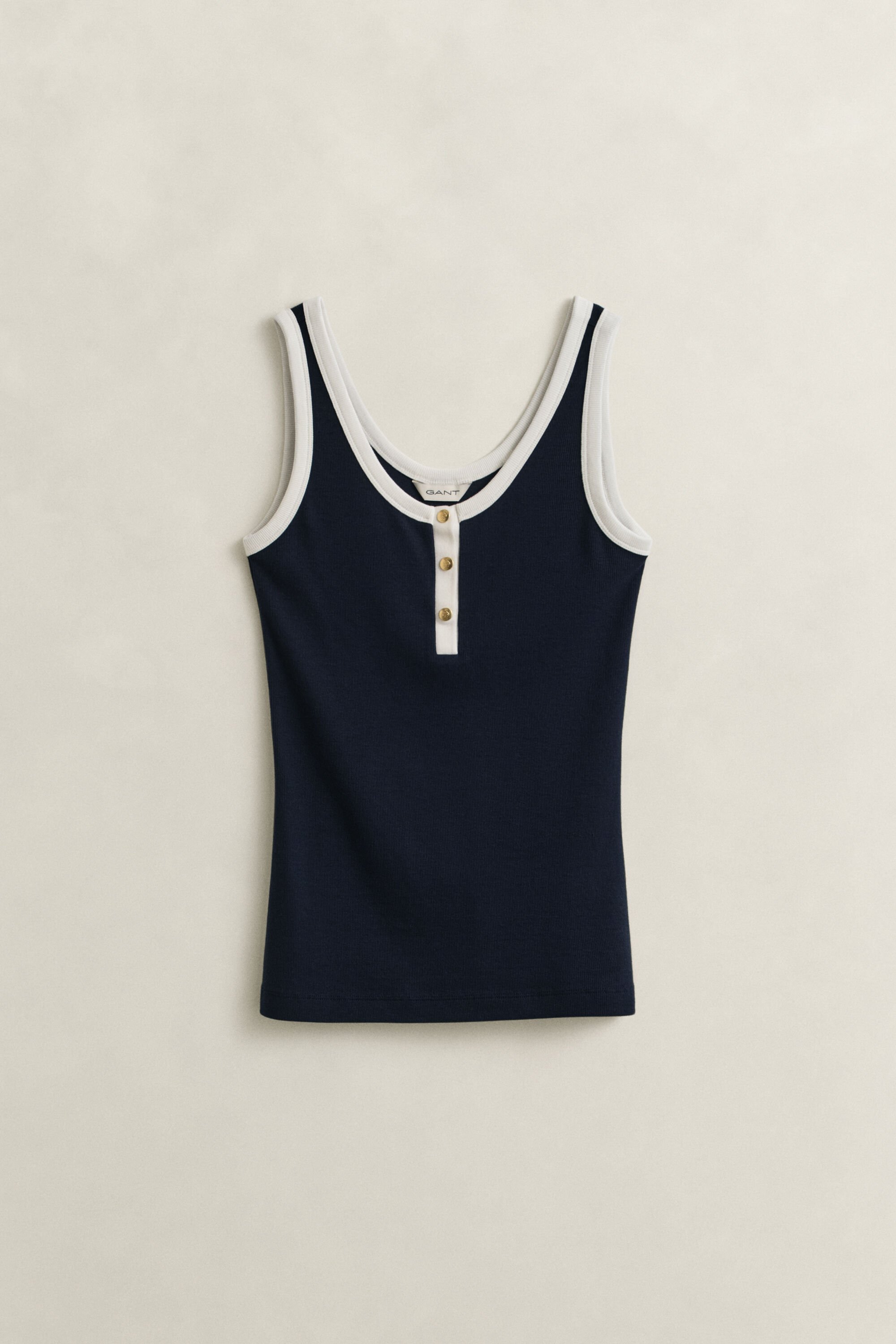 Geribde tanktop