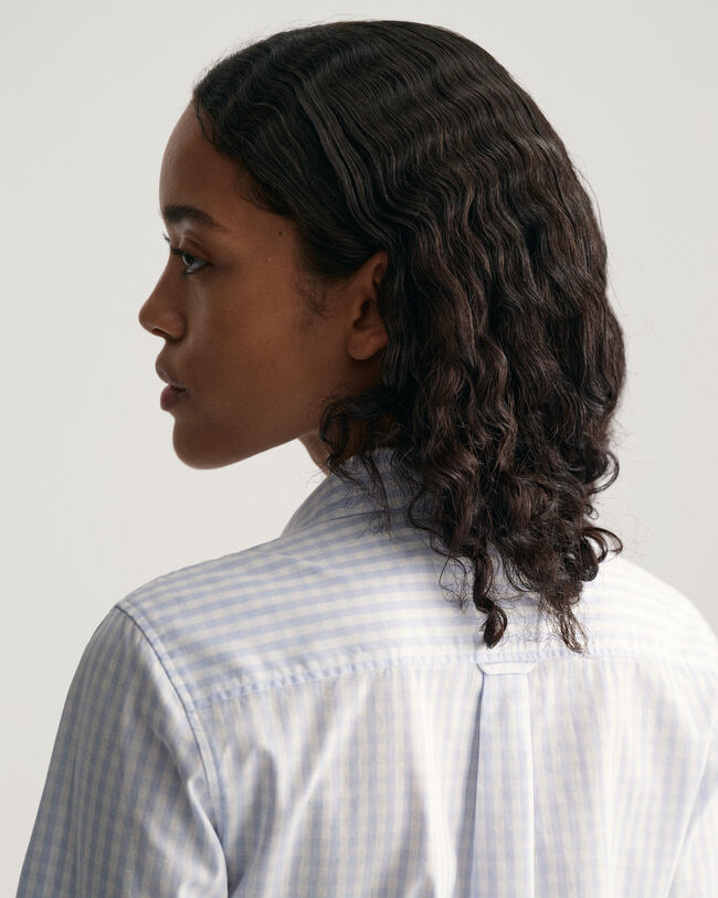 Regular Fit poplin overhemd met Gingham-ruitje