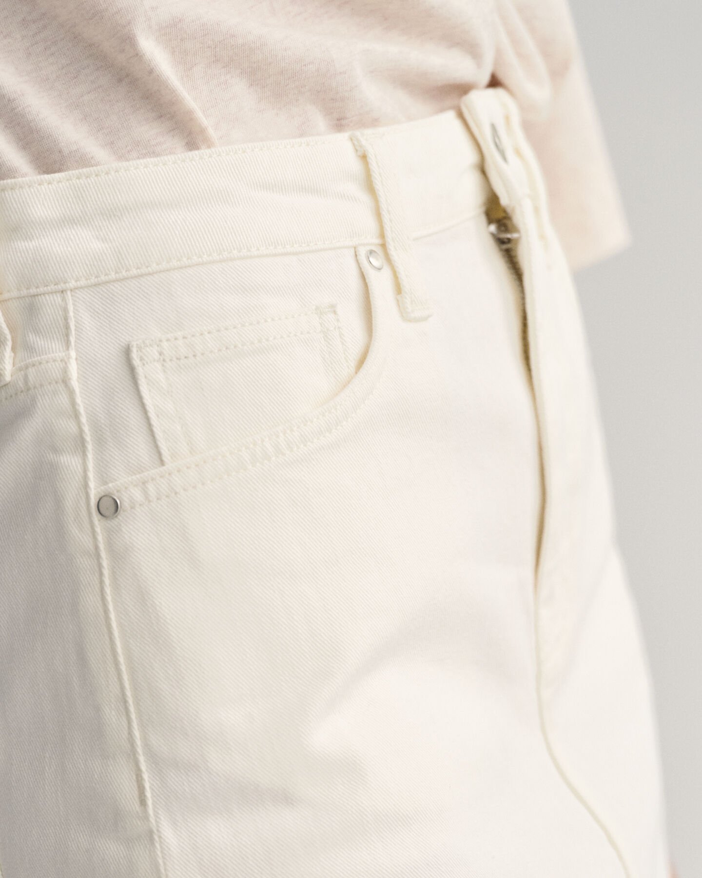 Witte denim rok