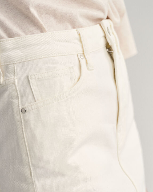 Witte denim rok