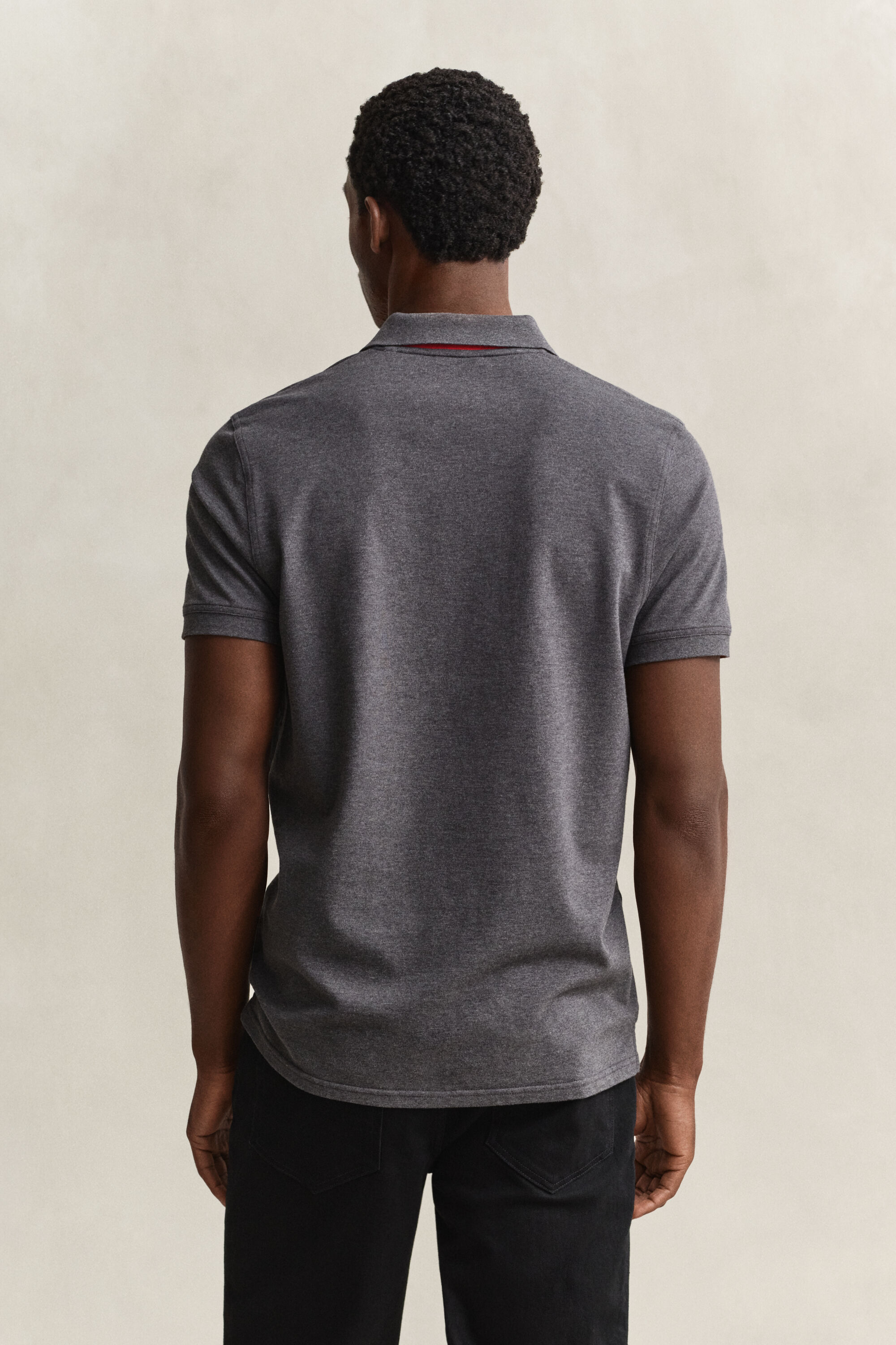 Piqué poloshirt met contrasterend detail