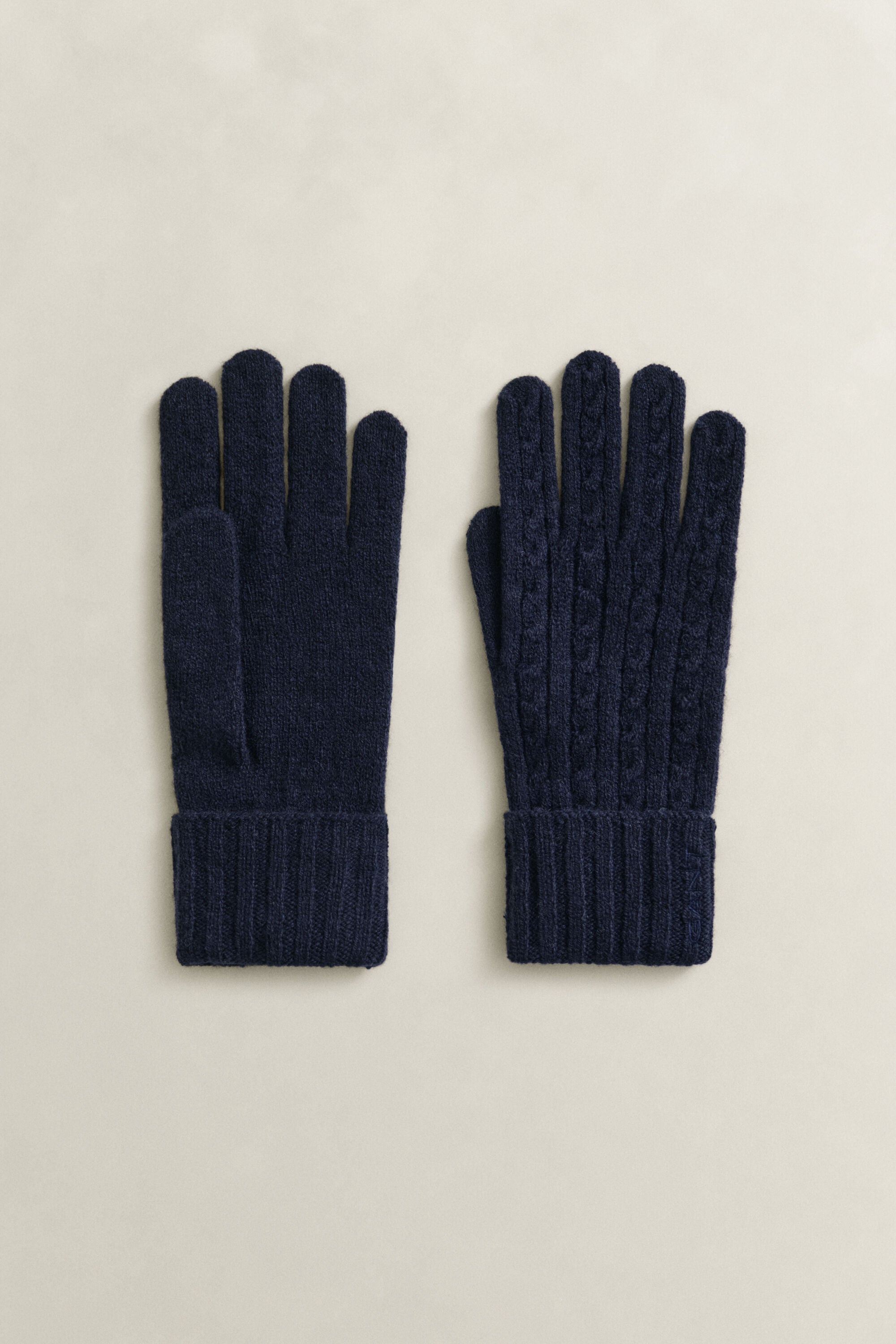 Wollen handschoenen met kabelpatroon