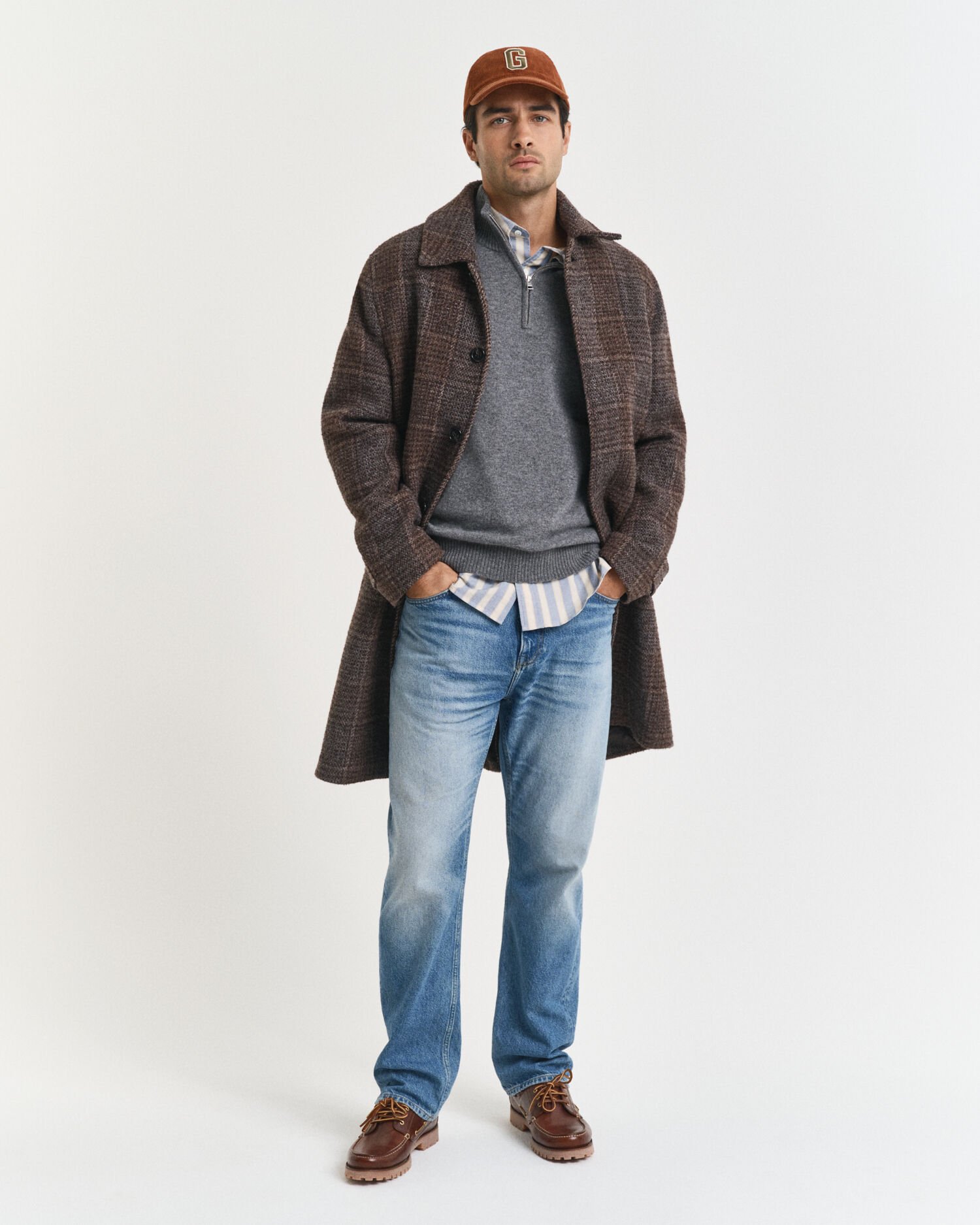 Kasjmier trui met korte rits