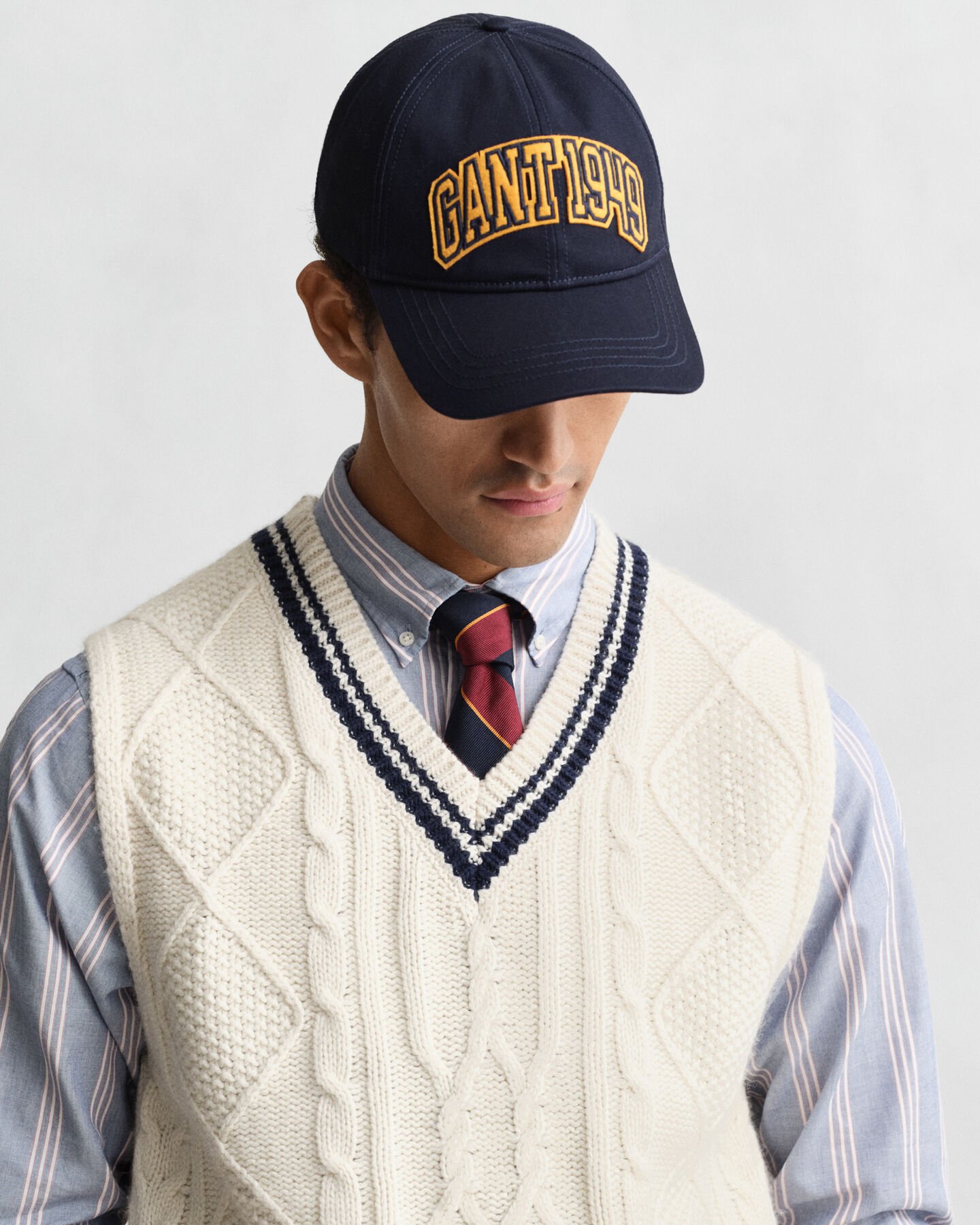 Gebreide bodywarmer met kabels