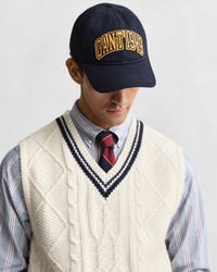 Gebreide bodywarmer met kabels