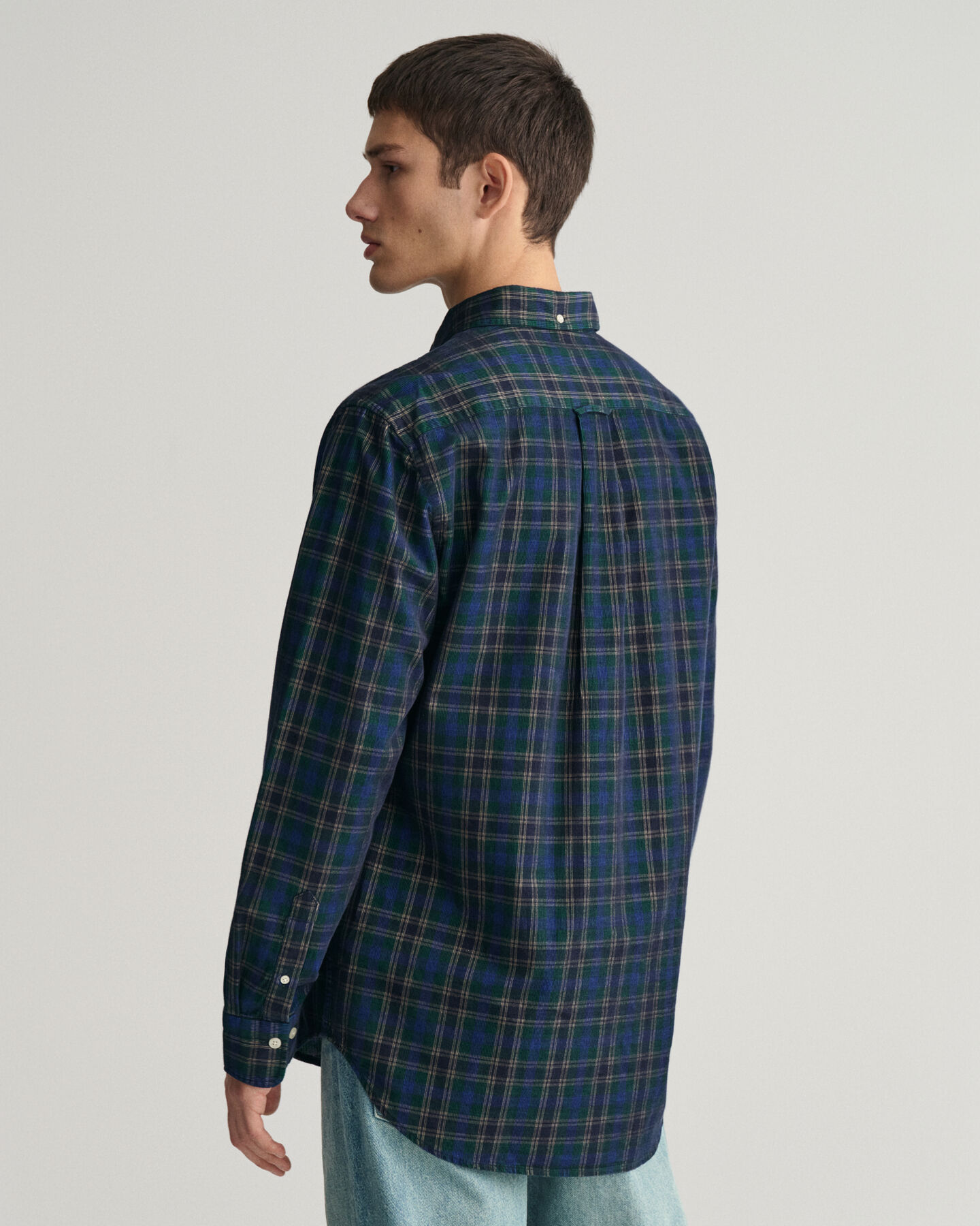 Regular Fit geruit corduroy overhemd