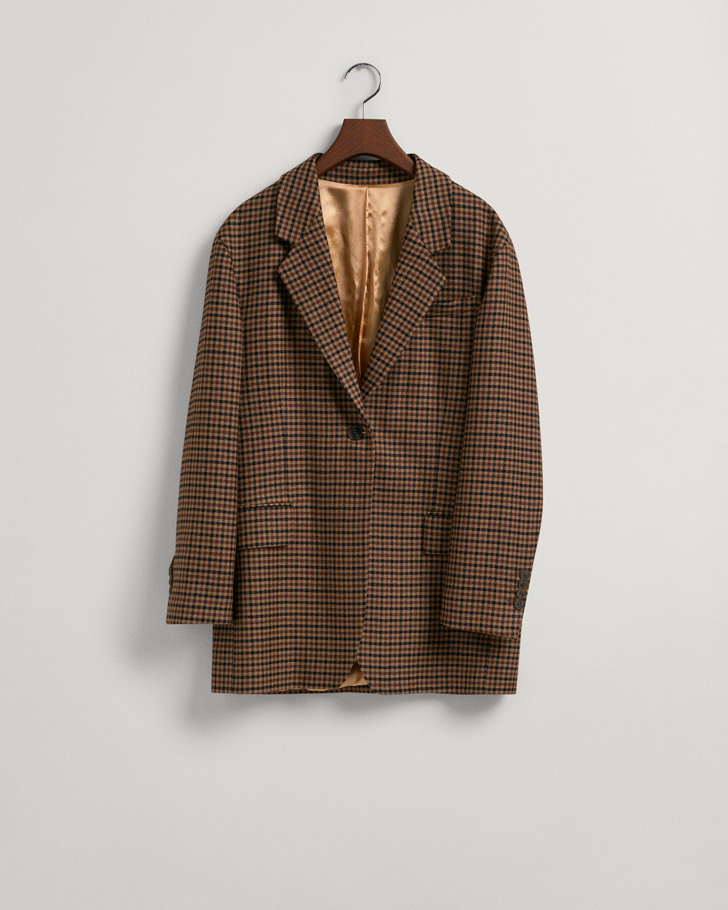 Oversized geruite blazer