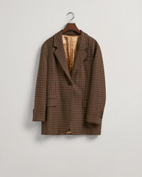 Oversized geruite blazer