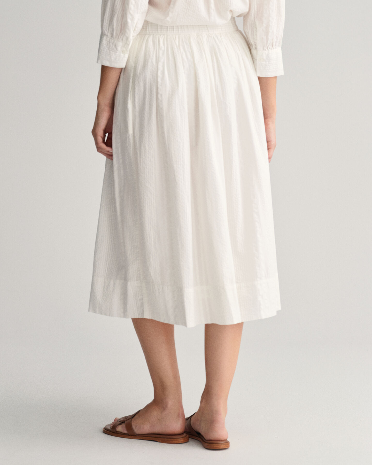 Seersucker Pull-On rok met strepen