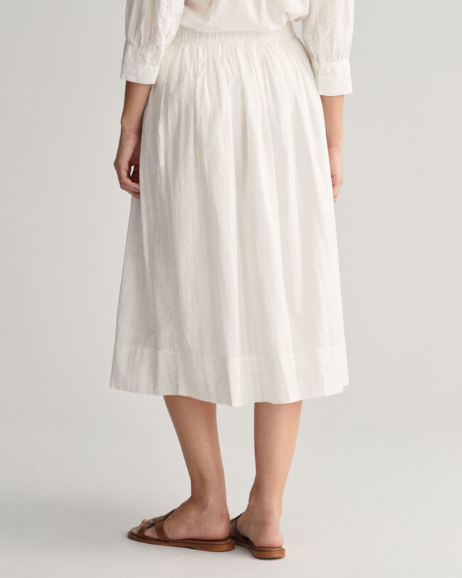 Seersucker Pull-On rok met strepen