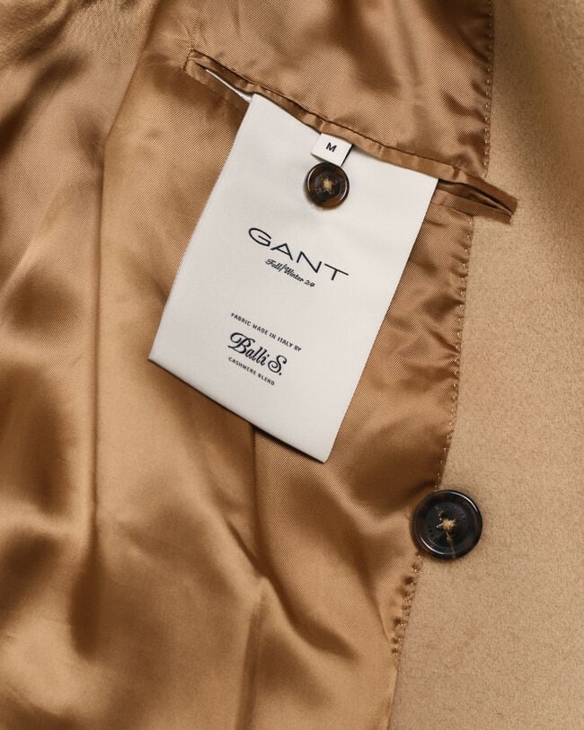 Double-breasted wollen jas