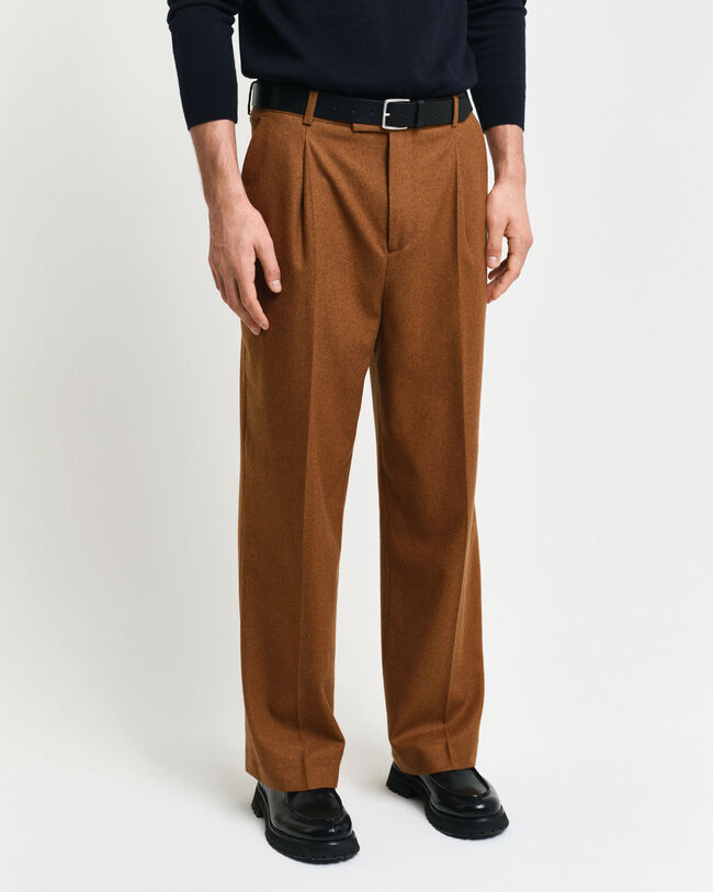 Relaxed Fit kostuumbroek van wolflanel