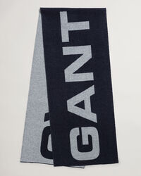 Wollen sjaal met contrast